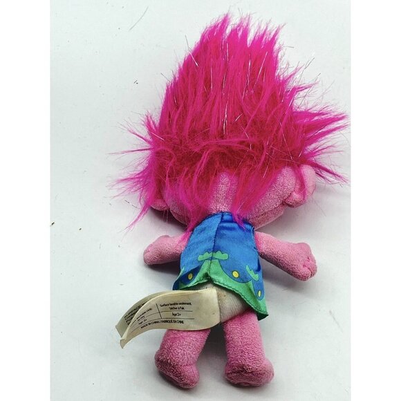 DreamWorks Trolls World Tour Movie Poppy Plush Doll 9” 2020 blue Dress - Picture 3 of 8